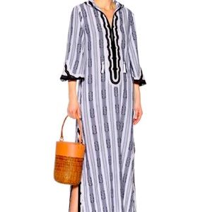 Tory Burch Stripe Hooded Kaftan